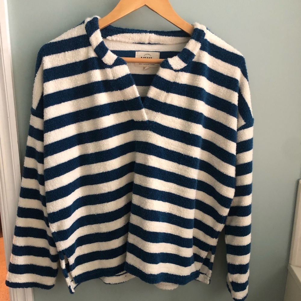 Madewell cropped terry cloth pull over
